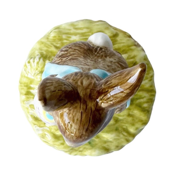 Schmid Beatrix Potter Mrs Flopsy Bunny Vintahe Musical Figurine - Picture 7 of 11